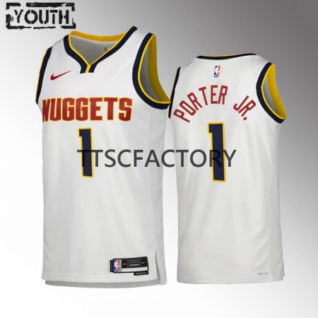 NBA Denver Nuggets Trikot Michael Porter Jr. 1 Nike 2022-23 Association Edition Weiß Swingman - Kinder